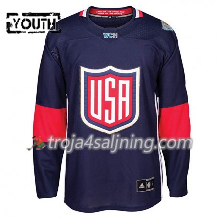 USA tröja Blank World Cup i ishockey 2016 Blå Premier - NHL Tröjor Barn USA tröja Blank World Cup i ishockey 2016 Blå Premier - NHL Tröjor Barn